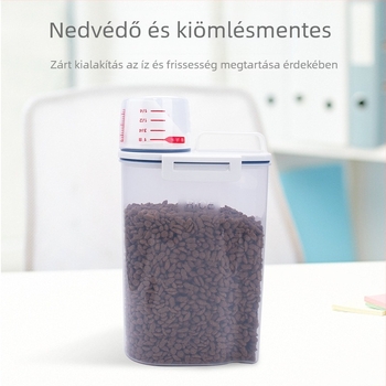 Pet Baihui állateledel-tároló edény, 2.0L, élelmiszer-minőségű PP, licencelhető magáncímke