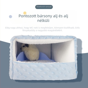 Alsó nélküli pamutfészek kisállatok számára – szélvédő alvó búvóhely beltéri használatra, négy évszakos, téglalap alakú