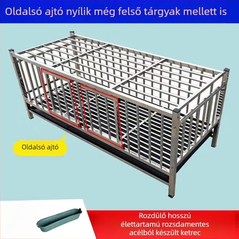 Rozsdamentes acél tenyésztőketrec galambok, csirkék, kacsák és nyulak számára — megerősített, vastag falú kivitel