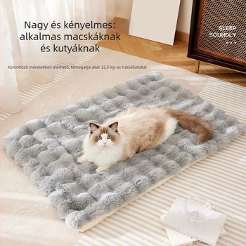 Plüss téli kisállat alátét macska és kutya számára, alvó párna, macskafészek, padlóra való