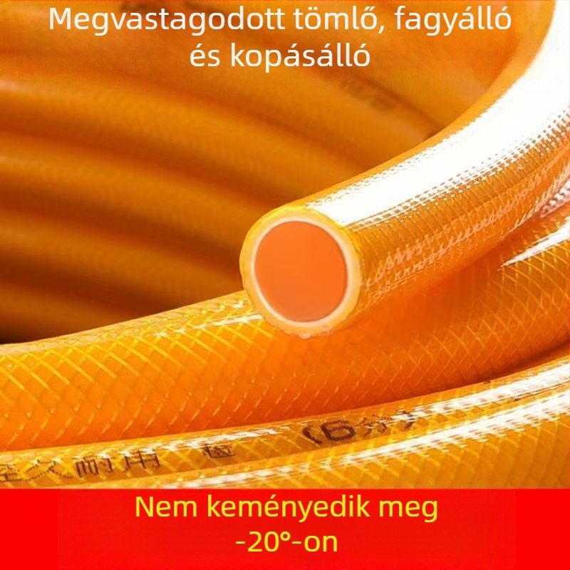 Vízcső - PVC, fagymentes, napálló, robbanásálló; háztartási használatra, autómosáshoz és zöldség öntözéséhez; CE tanúsítvány
