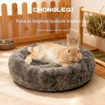Nyúl plüssből készült vastag meleg alvófészek téli használatra