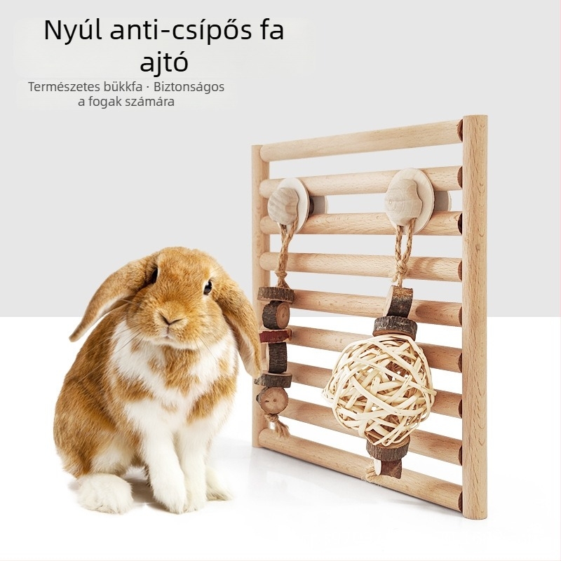 Fából készült rágójáték kisállatoknak – MOOI skills, import nélkül, kisállatfészek