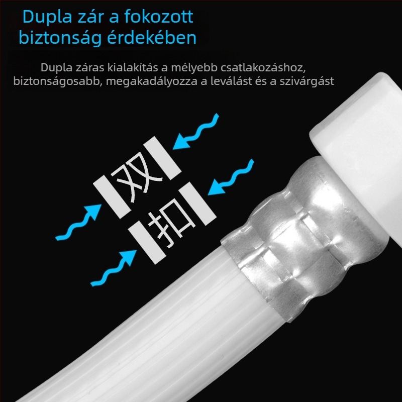 4-pontos menetes mosógép vízbekötőcső és hosszabbítócső