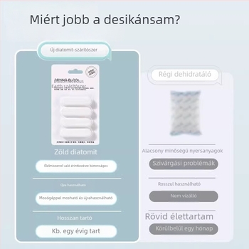 Állateledel deszikkáló – Diatomaceous Earth nedvességcsökkentés macska- és kutyaeledel tárolásához (4 darabos készlet)
