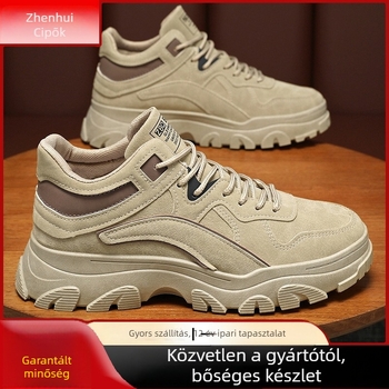 Férfi munkacipő — lélegző, csúszásmentes; 3–5 cm klínosz sarkú talp, EVA talp