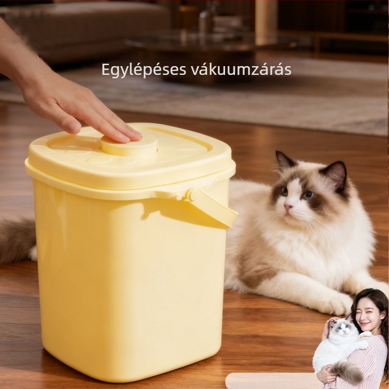 Kisállateledel tároló hordó – Hippie dog márka, PP anyag, 10 L kapacitás