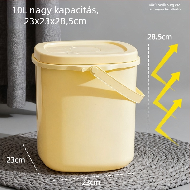 Kisállateledel tároló hordó – Hippie dog márka, PP anyag, 10 L kapacitás