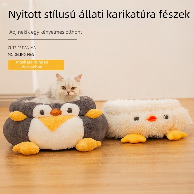 Macska fészek – minden évszakos alvó matrac, vászonból