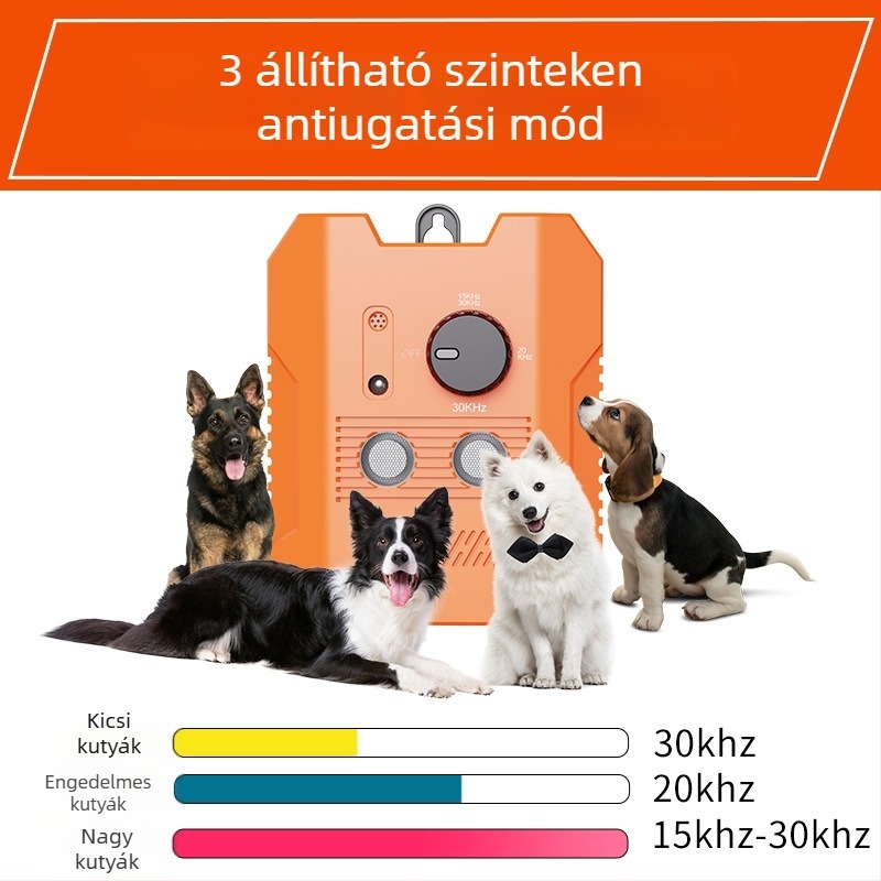 Ultrahangos ugat elleni készülék udvarra és kültérre, intelligens kutya-riasztó, ABS anyag, univerzális kompatibilitás.