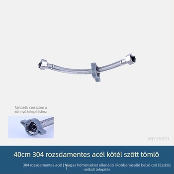 Wjy35001 Nylon és acél szálakból kevert tömlő a toalett hideg víz bemenetére, forgatható csatlakozás, 1–90°C, 10 bar