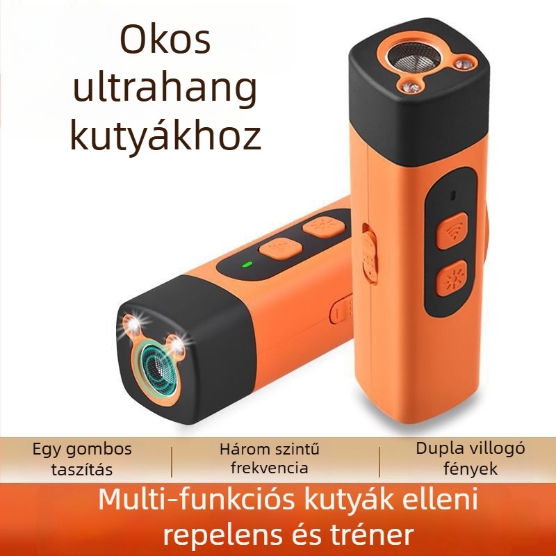 Ultrahangos kutya-képző eszköz, 3-fokozat frekvenciájú szabályozás, nagy teljesítmény, műanyag ház, univerzális használat