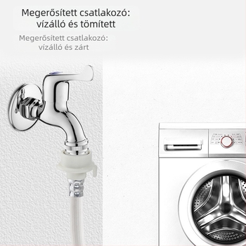 Mosógép vízbevezető cső hosszabbító, 1 m vastagított, PVC/rozsdamentes acél, modell 00261, Ster, kézi szerelés