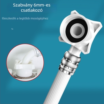 Mosógép vízbevezető cső hosszabbító, 1 m vastagított, PVC/rozsdamentes acél, modell 00261, Ster, kézi szerelés