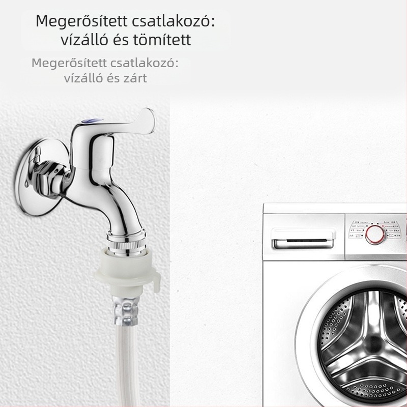 Mosógép vízbevezető cső hosszabbító, 1 m vastagított, PVC/rozsdamentes acél, modell 00261, Ster, kézi szerelés