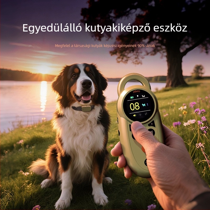 Idmg okos kutya-edző eszköz, többfunkciós edző eszköz, távirányítós ugatás-ellenőrzés, állítható elektromos sokkoló gallér kutyáknak