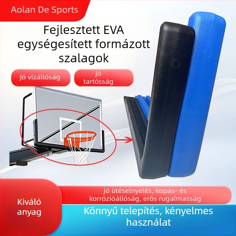 Kosárlabda tábla védőburkolat EVA vastagított ütközésvédő csíkkal, egyrészes monolit védelem