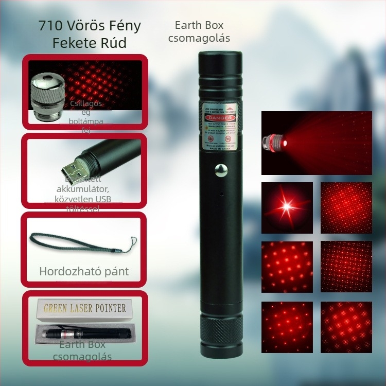 MTTBCHA lézer mutató toll, alumíniumötvözet, Laser710 modell, logó nyomtatás