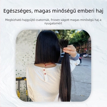 Fejtetői paróka - valódi emberi haj, egyenes haj, sima fedés heg és hajhullás ellen (nem festhető vagy vasalható)