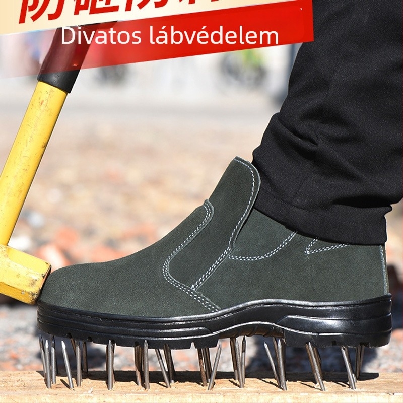 Férfi téli biztonsági cipő, magas nyelvű, acélorrú, perforáció- és ütésálló, testre szabható