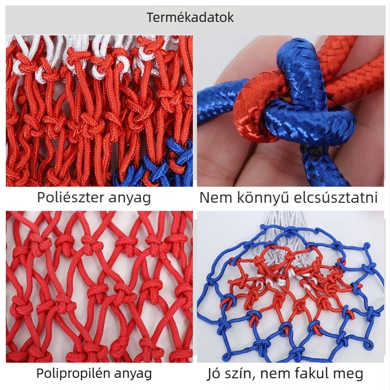 Kosárlabda gyűrű háló edzéshez – poliészter és polipropilén, 1 kg, Xinhao márka, testreszabható