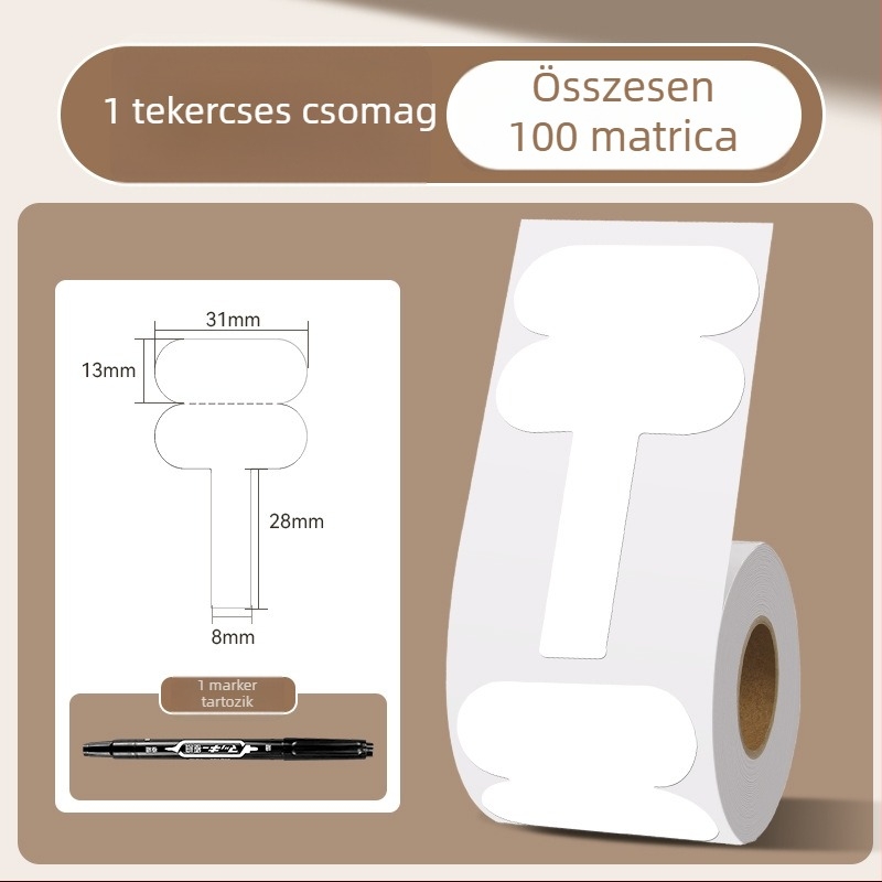 Vízálló adatkábel címke, öntapadós Kraftpapír, kézzel írt címkézéshez, 100 db