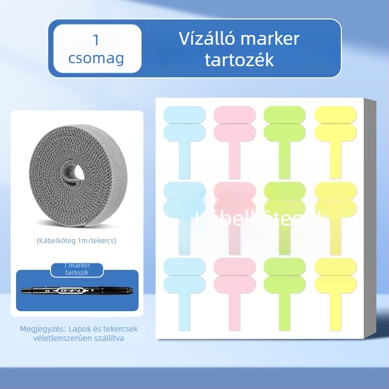 Vízálló adatkábel címke, öntapadós Kraftpapír, kézzel írt címkézéshez, 100 db
