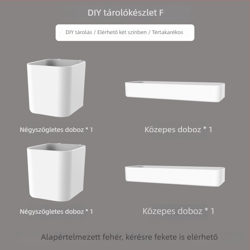 Pegboard falra szerelhető készlet – fúrás nélkül, vákuumos rögzítés, műanyag anyag, egyszerű és modern, japán DIY stílus, 1 szint, nappali tároláshoz