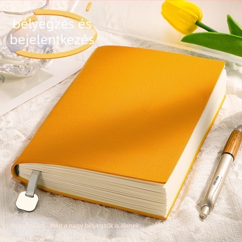 Notesz műbőr borítóval, varrott kötés, papír 100 g/m², 100–200 oldal, nyomtatható logóval testreszabható