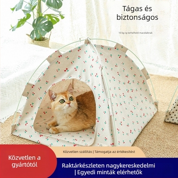 Peffy macskafészek – félig zárt, összecsukható, lélegző, mozgatható, textil