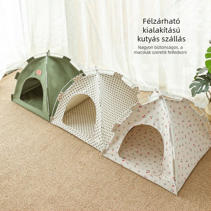 Peffy macskafészek – félig zárt, összecsukható, lélegző, mozgatható, textil