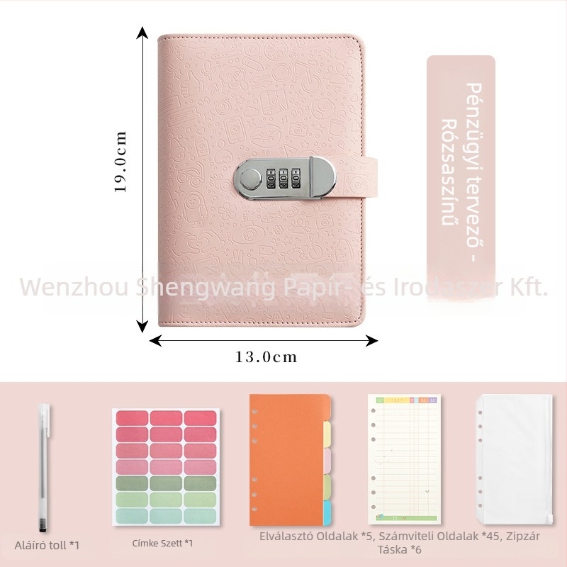 Prosperity notesz binder kötésű, műbőr borító, Dowling papír, 100 g papír, kreatív stílus
