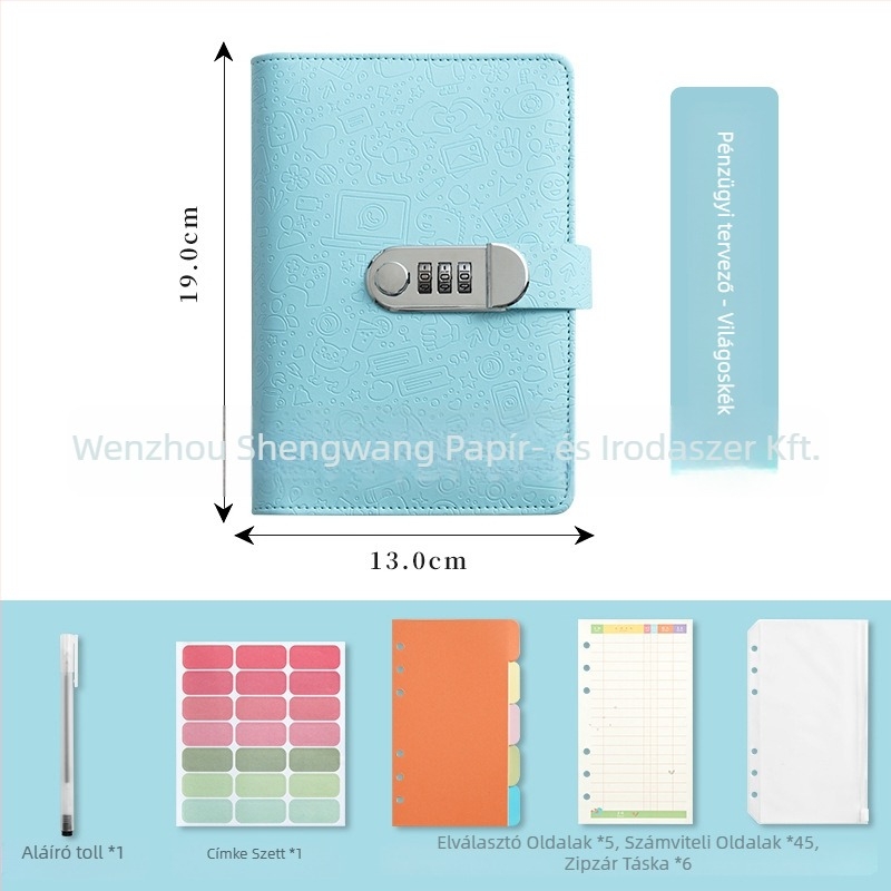 Prosperity notesz binder kötésű, műbőr borító, Dowling papír, 100 g papír, kreatív stílus