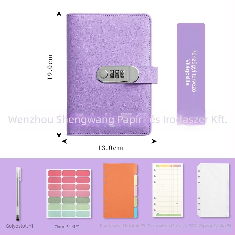 Prosperity notesz binder kötésű, műbőr borító, Dowling papír, 100 g papír, kreatív stílus