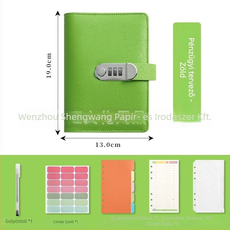 Prosperity notesz binder kötésű, műbőr borító, Dowling papír, 100 g papír, kreatív stílus