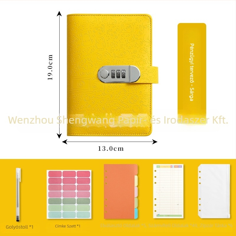 Prosperity notesz binder kötésű, műbőr borító, Dowling papír, 100 g papír, kreatív stílus