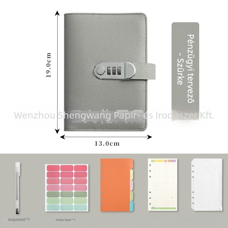 Prosperity notesz binder kötésű, műbőr borító, Dowling papír, 100 g papír, kreatív stílus