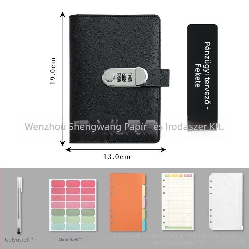 Prosperity notesz binder kötésű, műbőr borító, Dowling papír, 100 g papír, kreatív stílus