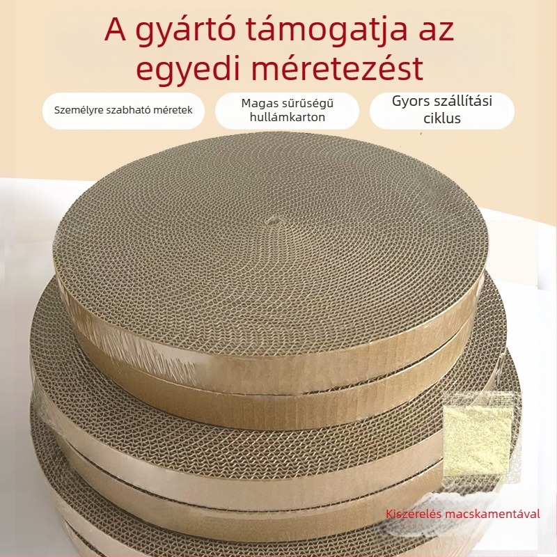 Hullámkarton cserélhető mag körkörös macska karmoló táblához és macska odúhoz