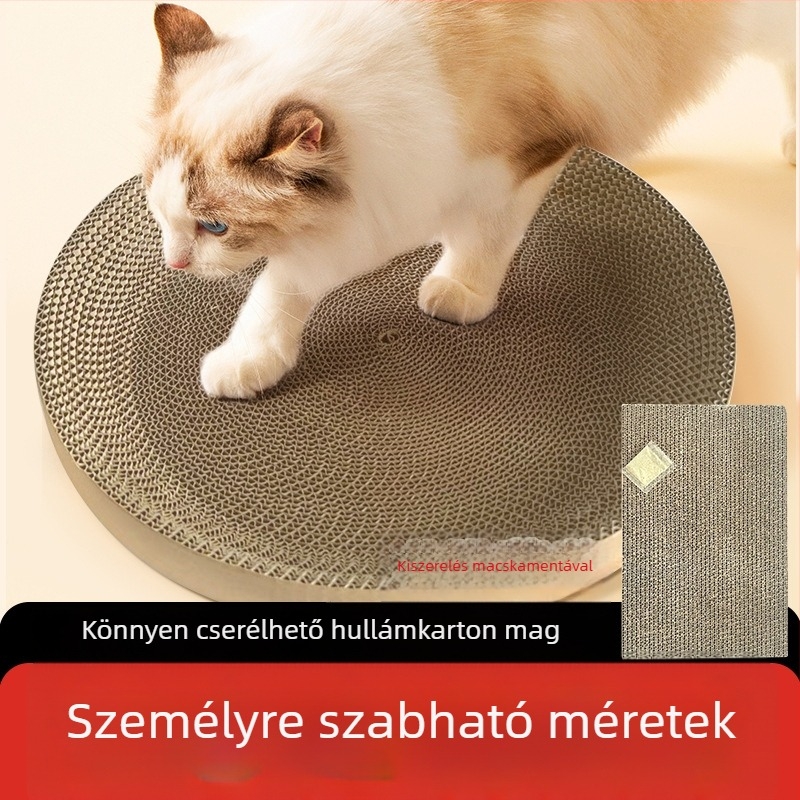 Hullámkarton cserélhető mag körkörös macska karmoló táblához és macska odúhoz