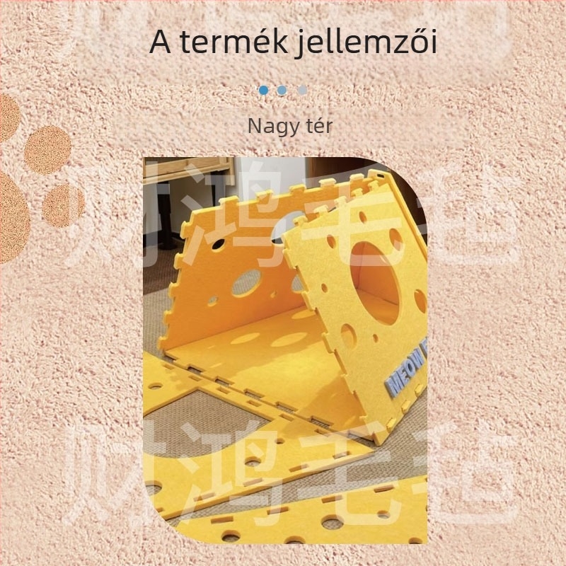 Filcből készült macskafészek – félig zárt, négy évszakos, kopásálló, levehető dizájnnal, macskáknak