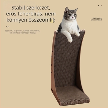 Macska karmoló deszka, függőleges kivitel, tartós hullámkartonból, egyszerű stílus, 1 db