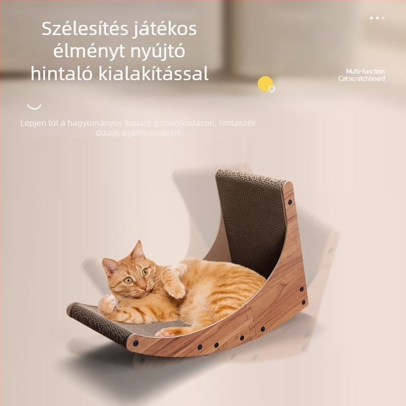 Macska karmoló deszka, függőleges kivitel, tartós hullámkartonból, egyszerű stílus, 1 db