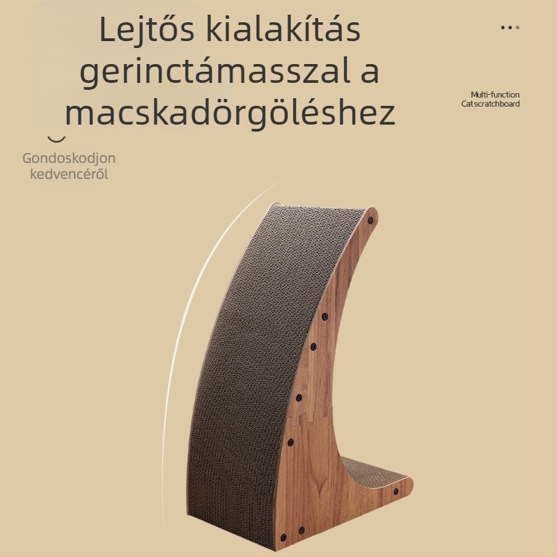 Macska karmoló deszka, függőleges kivitel, tartós hullámkartonból, egyszerű stílus, 1 db
