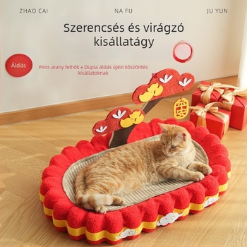Meow Fairy Money Tree macska kaparó deszka és macska fészek — nagy körkörös macskapárna, karcolásálló, szőrszálmentes, ovális tál, macska karmok deszka