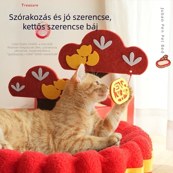 Meow Fairy Money Tree macska kaparó deszka és macska fészek — nagy körkörös macskapárna, karcolásálló, szőrszálmentes, ovális tál, macska karmok deszka