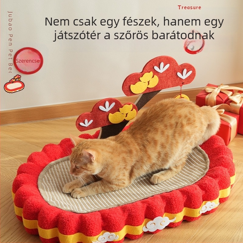 Meow Fairy Money Tree macska kaparó deszka és macska fészek — nagy körkörös macskapárna, karcolásálló, szőrszálmentes, ovális tál, macska karmok deszka