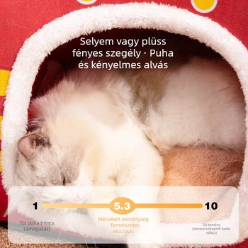 Macska és kistestű kutya odúja, félig zárt, téli meleg, levehető és mosható, poliészter, Da da bear