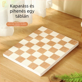 Checkerboard macska kaparódeszka – kettős funkciójú játék kaparásra és pihenésre, hullámkartonból, japán stílus