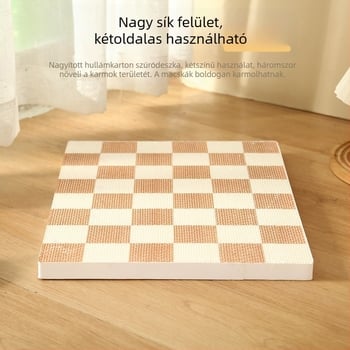 Checkerboard macska kaparódeszka – kettős funkciójú játék kaparásra és pihenésre, hullámkartonból, japán stílus